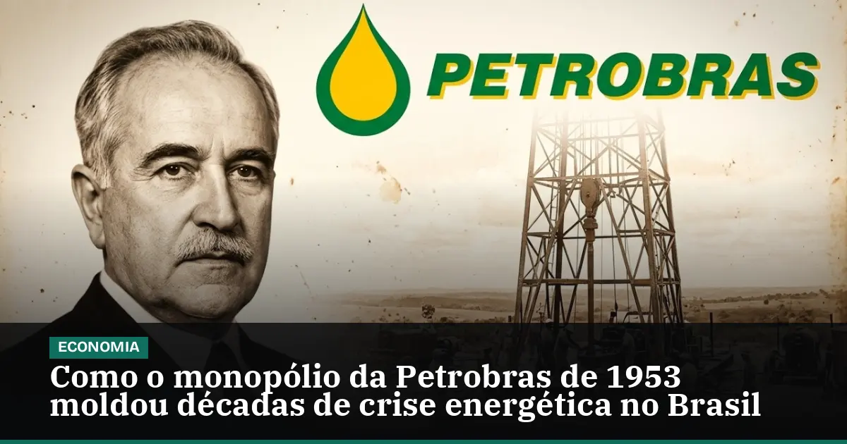 Como o monopólio da Petrobras de 1953 moldou décadas de crise energética no Brasil
